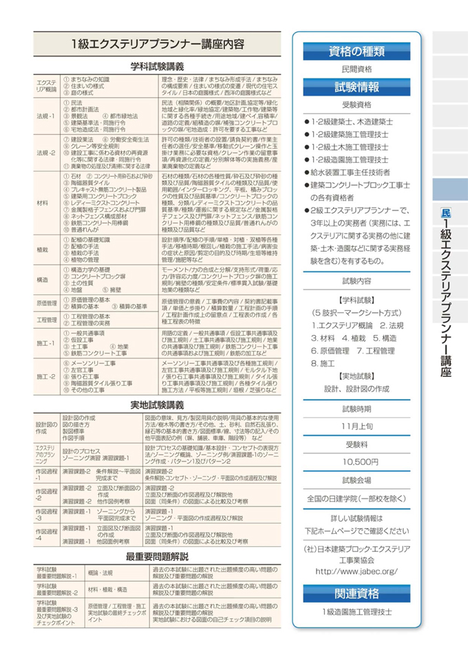 1 級 エクステリア プランナー 本 試験 問題 ストア と 解説